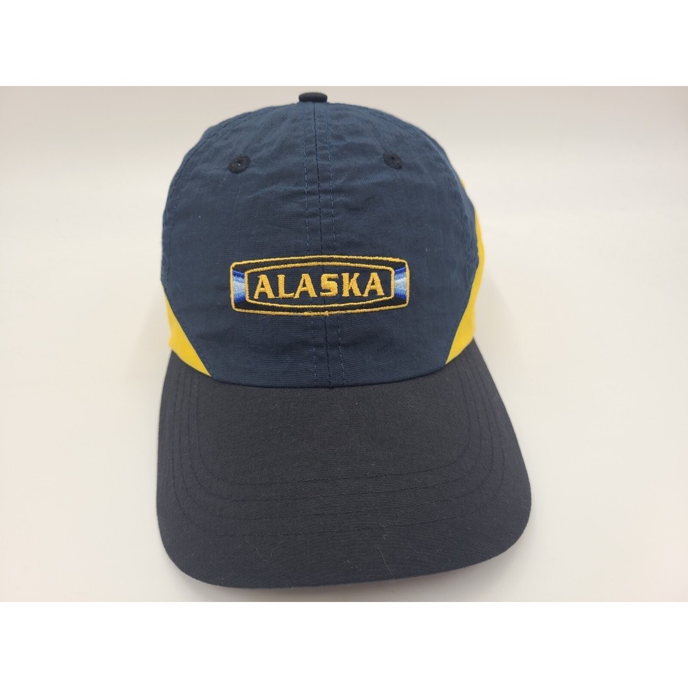 Vintage Alaska Arctic Circle Nylon Snapback Hat Cap Men Women Blue Black Yellow